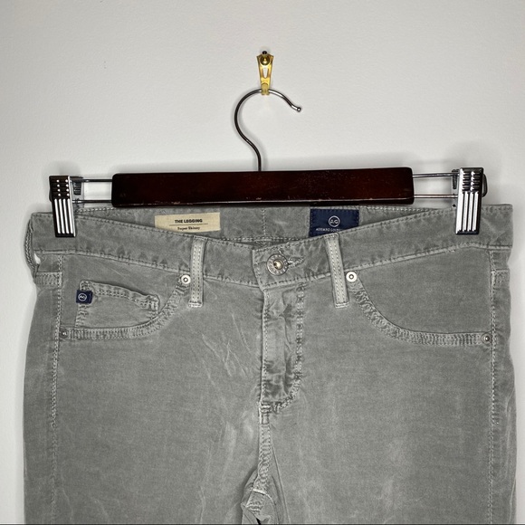 AG - Adriano Goldschmed Grey Corduroy 'The Legging Super Skinny' Mid-Rise Pant - Picture 7 of 14